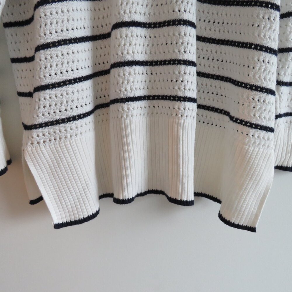 SERAPHINE Helga Textured Stripe Cotton Maternity Nursing Sweater Jumper Size L - Picture 13 of 16
